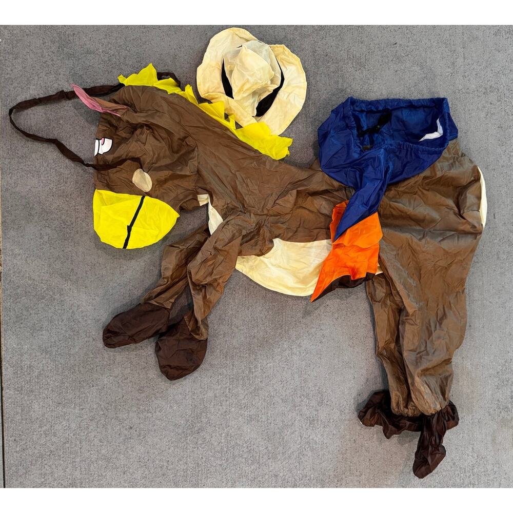 NIB Kids Inflatable Cowboy Riding Horse Costume w/ Hat Blow Up Youth OS Size 52" - Picture 2 of 8